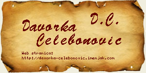 Davorka Čelebonović vizit kartica